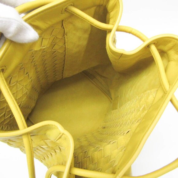 BOTTEGA VENETA Yellow Leather Intrecciato Backpack main image 9